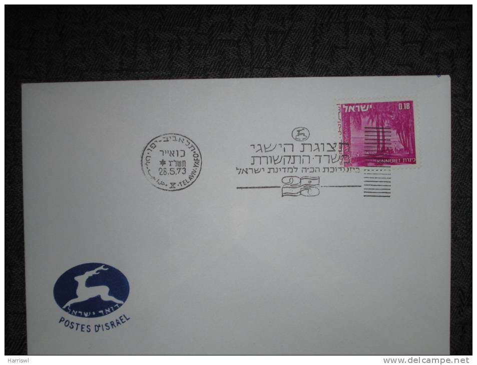 ISRAEL 1973  SPECIAL POSTMARK COVER  TEL AVIV POSTAL SERVICE - Cartas & Documentos