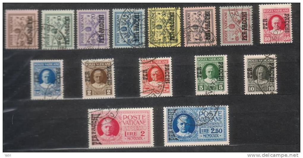 Vaticano - 1931 - Serie Conciliazione "Per Pacchi" - Sass. 1-15 - Usata - Paketmarken