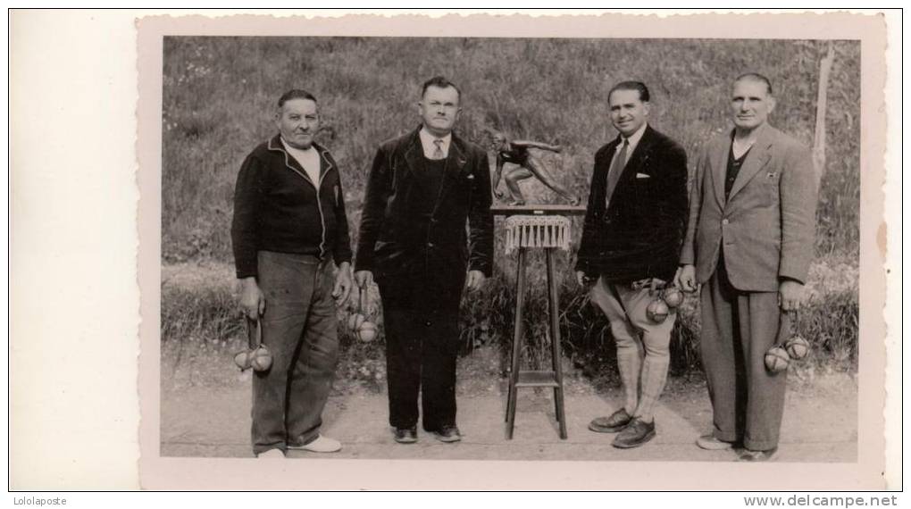 16 - CPSM - PETANQUE - BELLE Carte Photo De Boulistes Prise Par Le Photographe Gransart De Barbezieux - Petanca