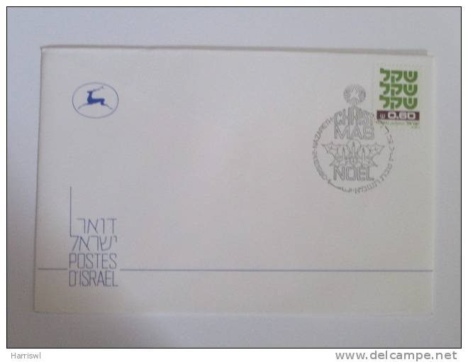 ISRAEL 1980  SPECIAL POSTMARK COVER CHRISTMAS NOEL CANDELS - Lettres & Documents