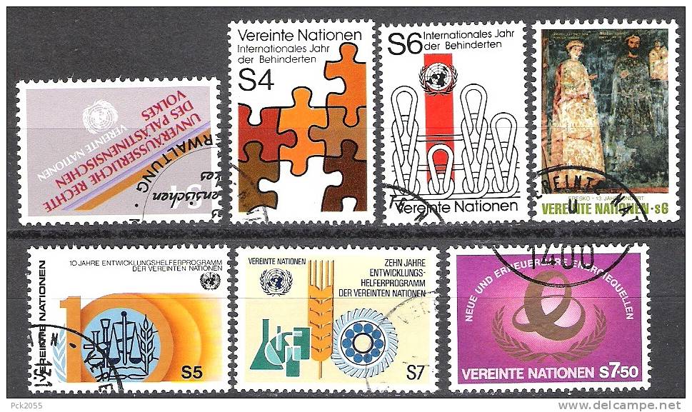 UNO Wien 1981 MiNr.16 - 22 Kompl.Jahrgang  O Gest. ( 327) - Used Stamps