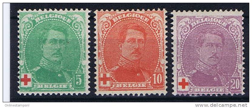 Belgium: OBP  129 - 131 ,  MH/* , Rode Kruis, Croix Rouge - 1914-1915 Croix-Rouge