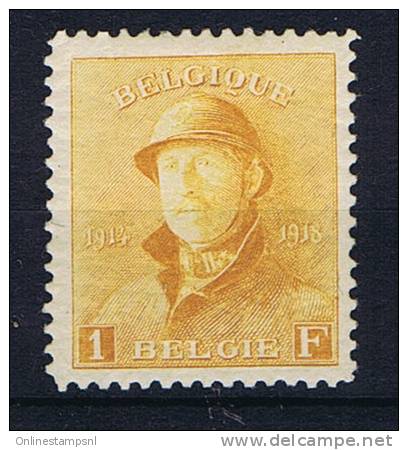 Belgium: OBP  175, MH/*, 1919 - 1915-1920 Alberto I