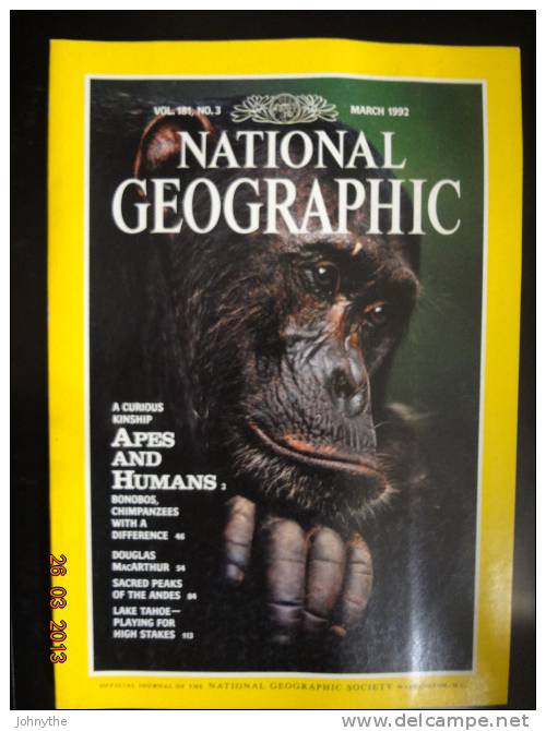 National Geographic Magazine March 1992 - Wetenschappen