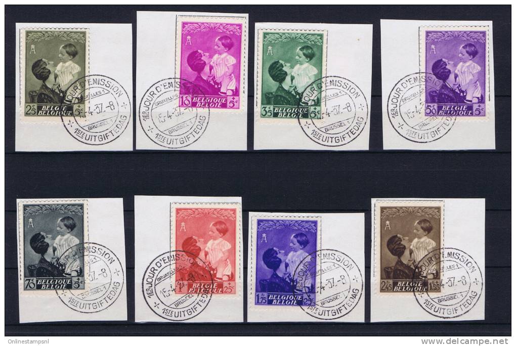 Belgium: Antituberculeux 1937 - OBP 458-465 - ....-1951