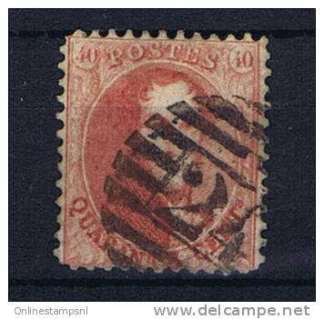 Belgium:  OBP  16 ,  Used / Obl, 1863 - 1863-1864 Medaglioni (13/16)