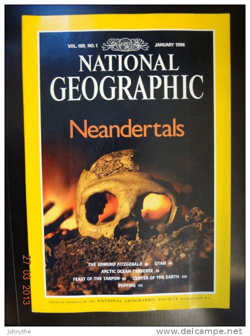 National Geographic Magazine January  1996 - Wetenschappen