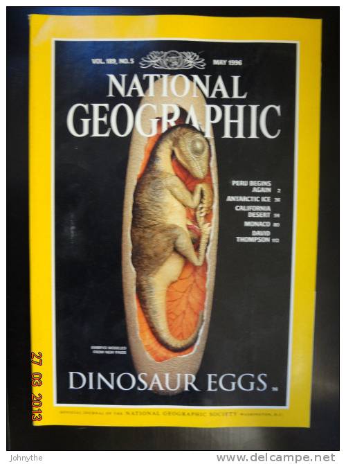 National Geographic Magazine May  1996 - Wetenschappen