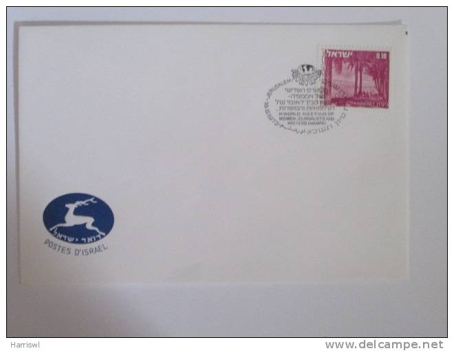 ISRAEL 1973 POSTMARK COVER WOMEN JOURNALISTS - Cartas & Documentos