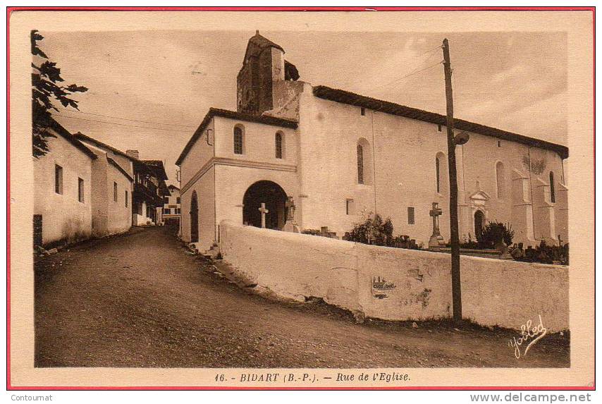 CPA 64 BIDART Rue De L' église - Other & Unclassified