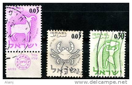 ISRAËL   Y&amp;T   211 - 212 - 213   Obl   ---    TB - Used Stamps (without Tabs)