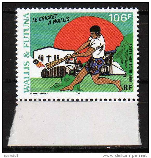 Le Cricket à Wallis - Wallis Et Futuna Aérien 204 NMH 1998 - Nuevos