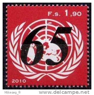 ONU Genève 2010 ** 65éme Anniversaire De L´ONU - Unused Stamps