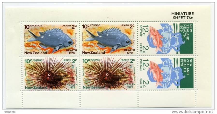 1979  Fishes, Sea Urchin     Miniature Sheet  Unmounted Mint  MNH ** - Blocks & Sheetlets