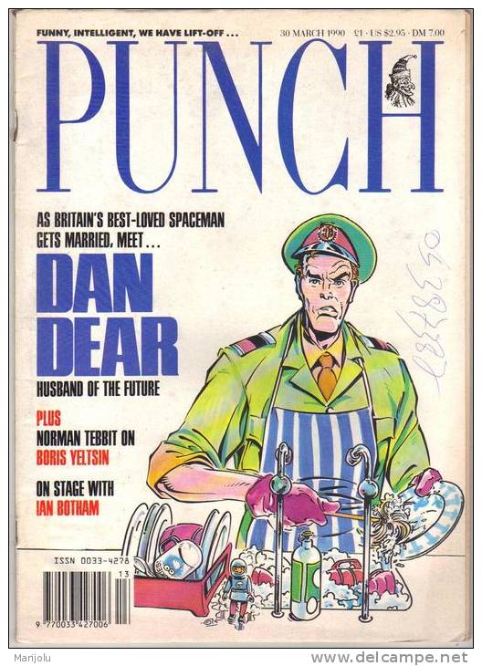 PUNCH 30 03 1990 Funny Intelligent, We Have Lift-off, DAN DEAR Husband Of The Future - Humour