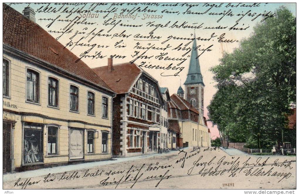 Soltau Bahnhof Strasse 1905 Postcard - Soltau
