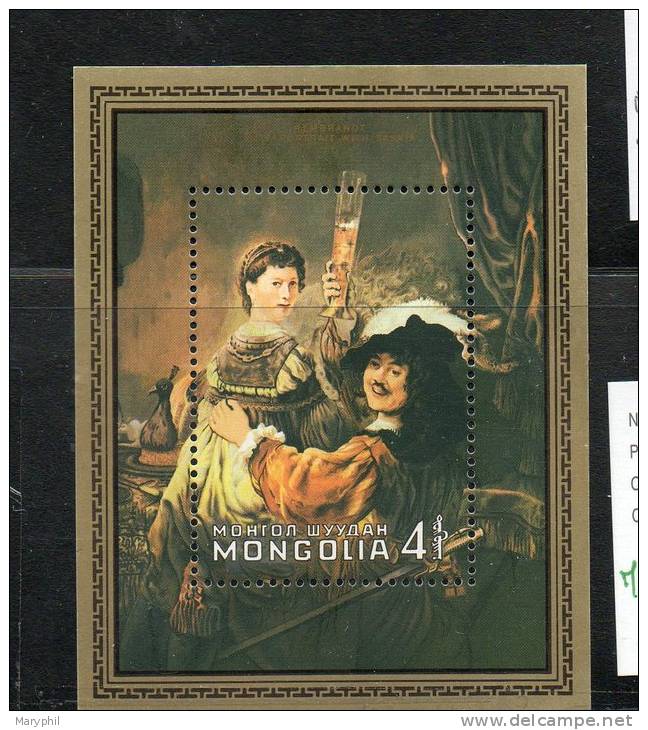 LOT 603  : MONGOLIE BF 79** TABLEAUX RELBRANDT  - Cote 7 &euro; - Rembrandt