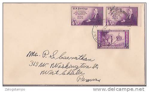 USA Commercial Cover, Postal Markings Stamp, Airmail, Womens Day, (10470) - Covers & Documents