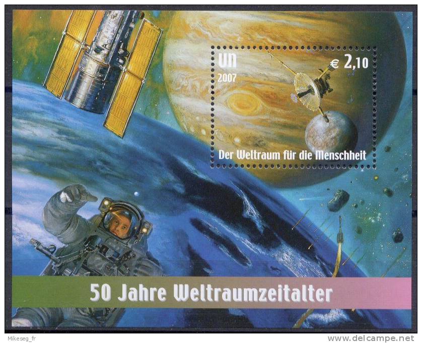 ONU Vienne 2007 ** Feuillet 50 Jahre Weltraumzeitalter - Blocs-feuillets