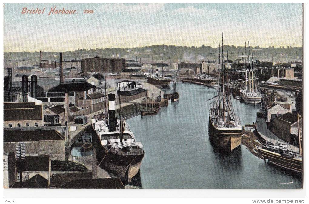 Bristol Harbour, Ship, M J R  Postcard - Bristol