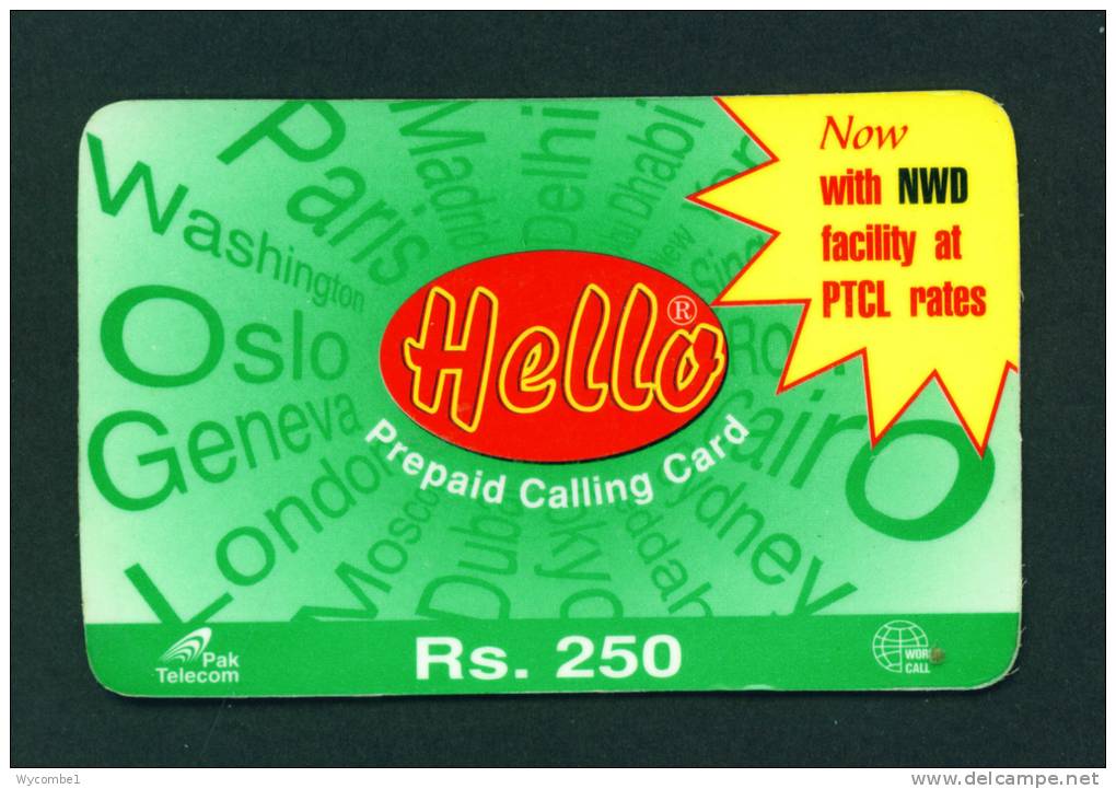 PAKISTAN - Remote Phonecard As Scan - Pakistán