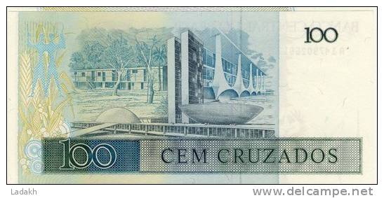 BILLET # BRESIL # 1986 # 100 CRUZADOS  # CEM CRUZADOS #  NEUF # JUSCELINO  KUBITSCHEK - Brazil