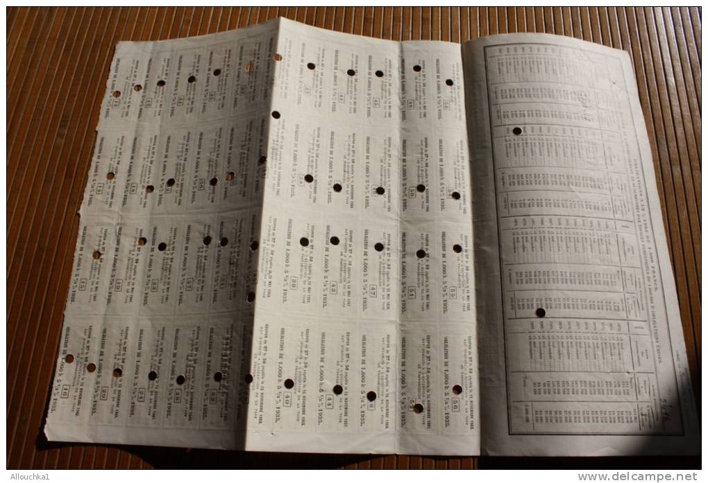 Compagnie Des Reseaux Chemin De Fer Interet General De L´État Emprunt 5 % Obligation 1000 Fr. 1935Titre Action Perforé - Chemin De Fer & Tramway