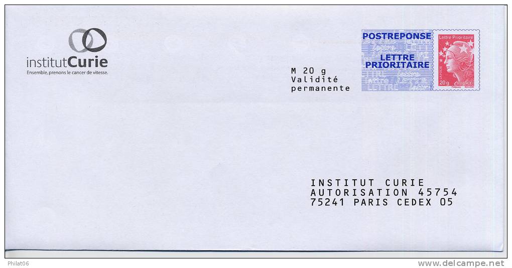 PAP Réponse Institut Curie (12P526) - Prêts-à-poster: Réponse /Beaujard