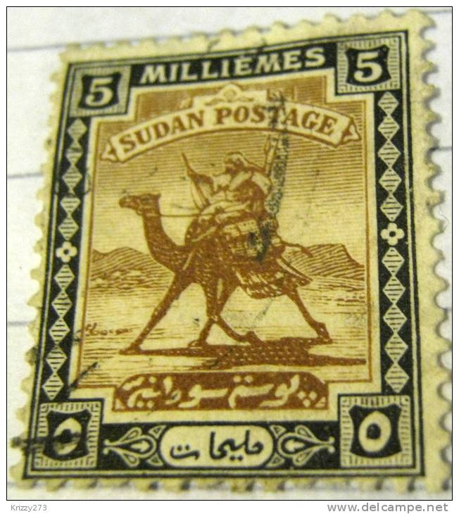 Sudan 1921 Arab Postman 5m - Used - Soudan (...-1951)