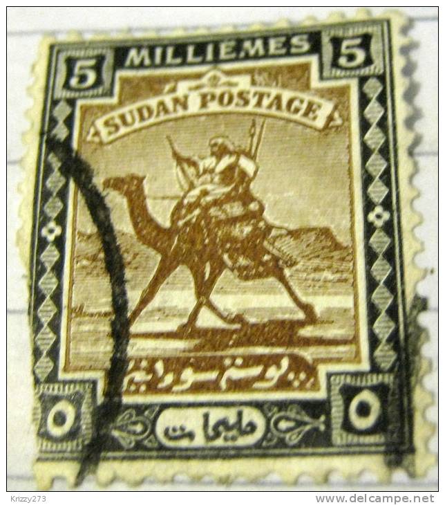 Sudan 1921 Arab Postman 5m - Used - Sudan (...-1951)