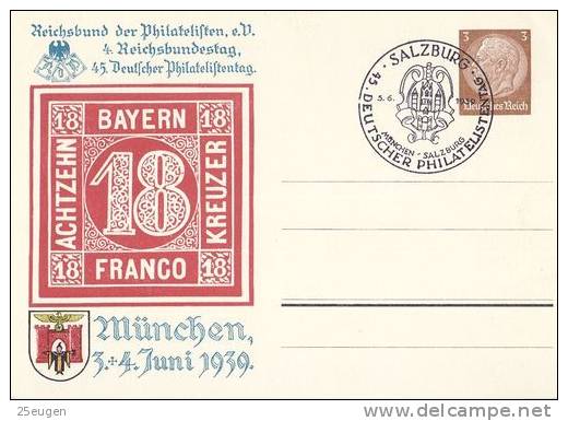 GERMANY  THIRD REICH 1939 POSTCARD STAMPED - Entiers Postaux Privés