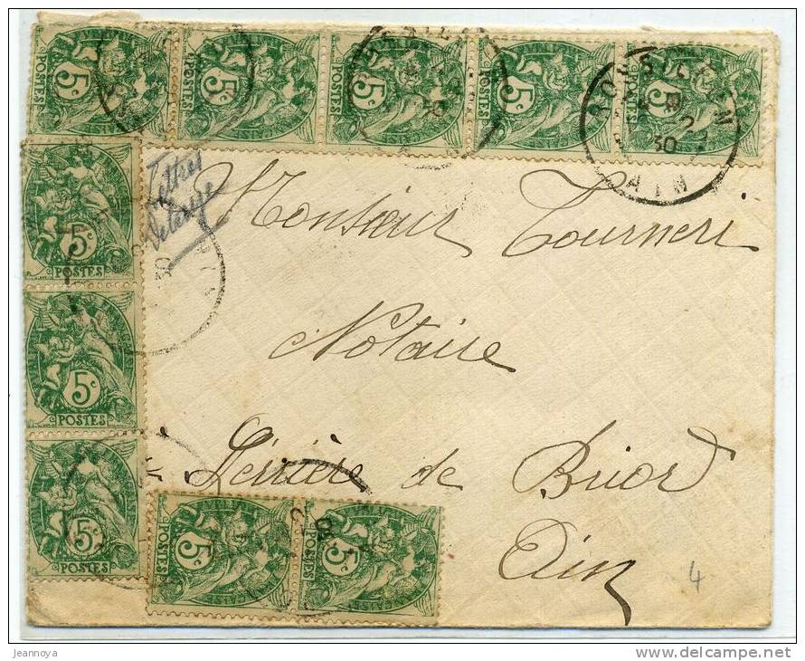 FRANCE - BLANC N° 111(10) SUR LETTRE DE ROSSILLON LE 16/2/1930 POUR SERRIERES DE BRIORD - TB - 1877-1920: Semi Modern Period