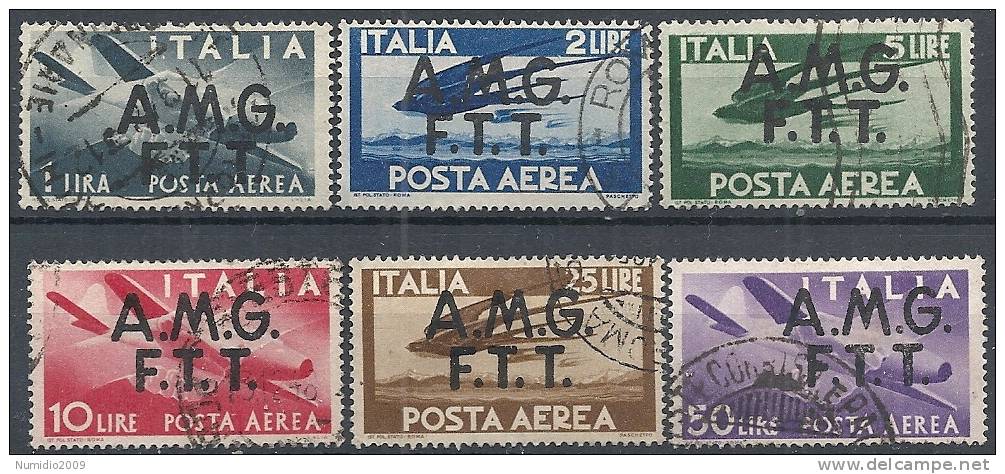 1947 TRIESTE A USATO POSTA AEREA DEMOCRATICA 2 RIGHE - RR11338 - Airmail