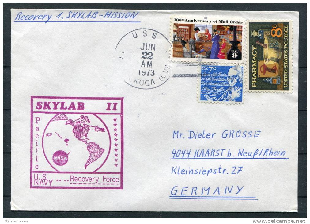 1973 USA Skylab Space Rocket Cover - Etats-Unis