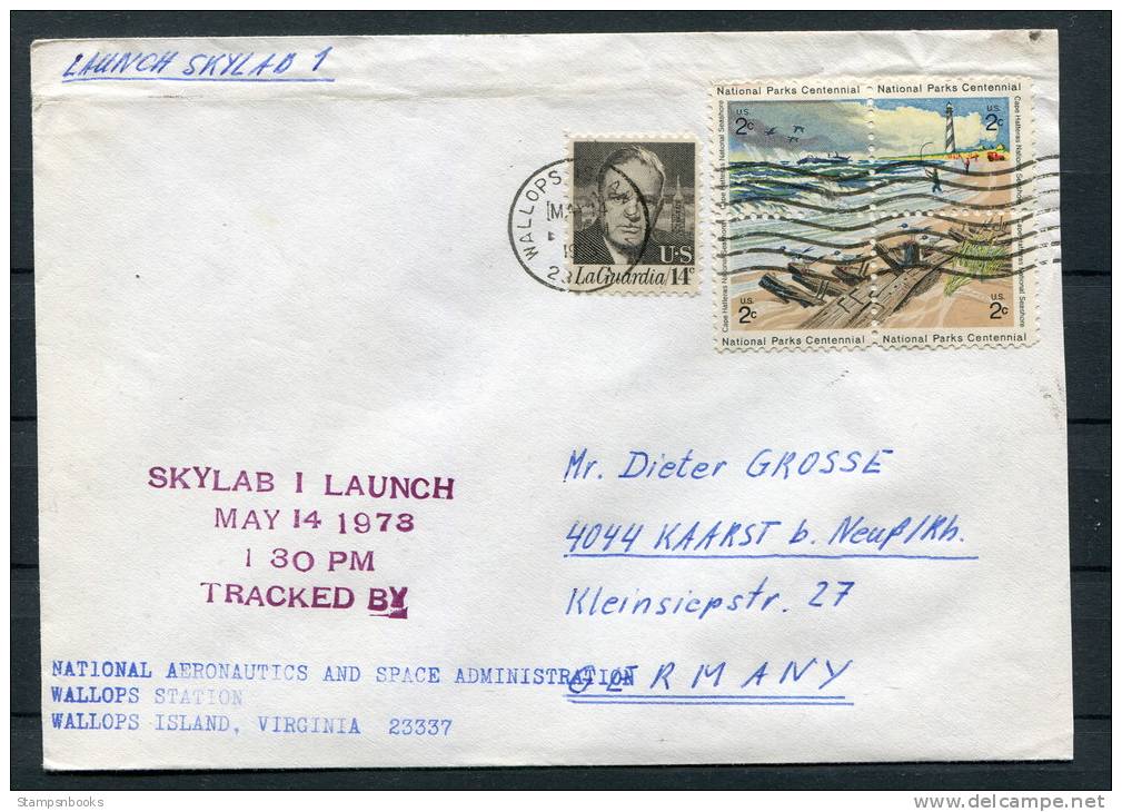 1973 USA Wallops Skylab Space Rocket Cover - United States