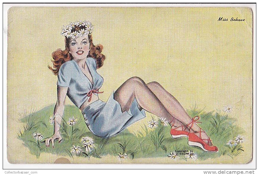 Miss Behave Us Pin-Up Meet The Misses Series 2 Vintage Original Postcard Cpa Ak (W3_1503) - Pin-Ups