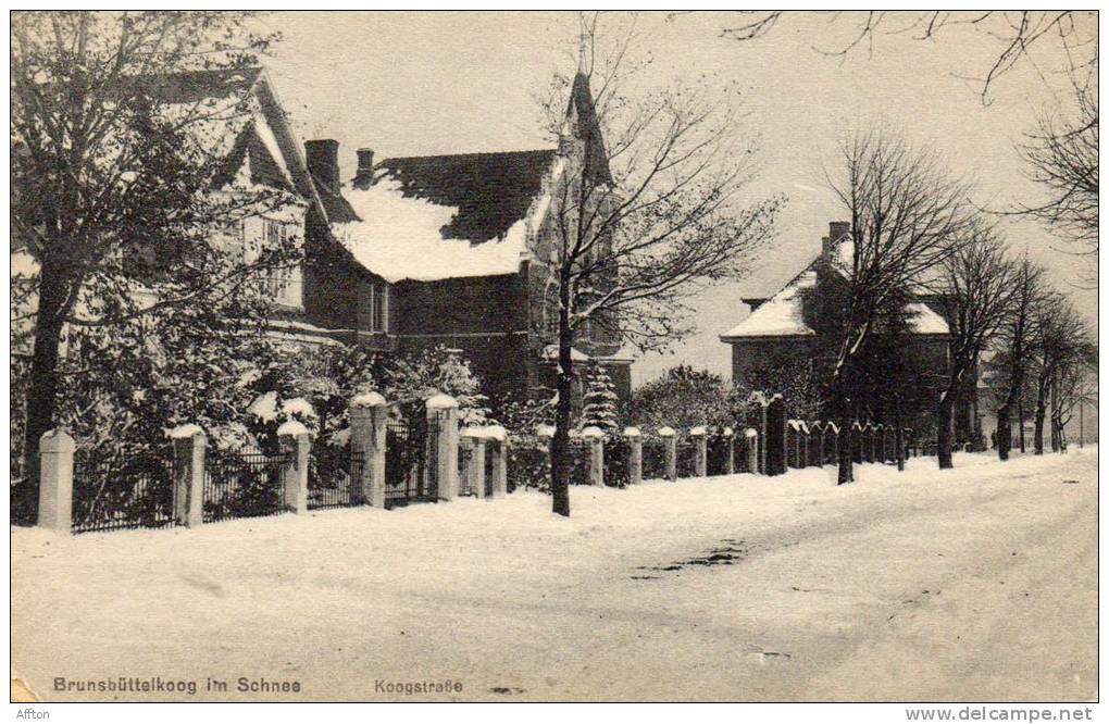 Brunsbuttelkoog Koogstrasse 1905 Postcard - Brunsbuettel