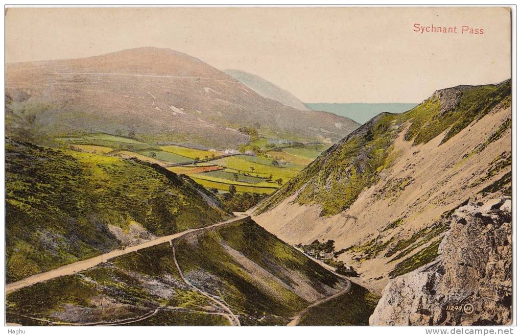 Sychnant Pass, Valentine Series Postcard, Wales - Caernarvonshire