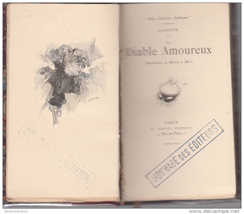 Cazotte Le Diable Amoureux  Ed Dentu Magnifiques Illustrations De Marold Et Mittis  Reliure 8x13 Cm - 1901-1940