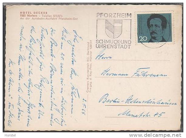 D-75223 Niefern-Öschelbronn  - Hotel Decker - Old Stamp - Pforzheim