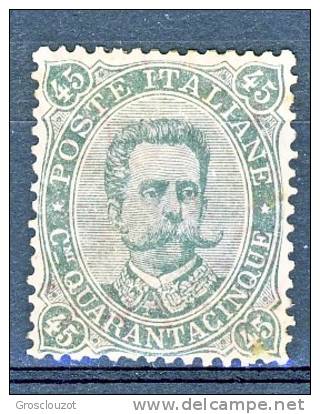 RARITA' Regno U1, Sass Serie 5 N 46, C. 45 Verde Oliva, MNH, Centratissimo, Fresco, Gomma Tropicalizzata - Ongebruikt