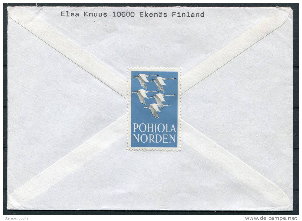 1983 Aland Finland Ekenas Pohjola Norden Birds Vignette Airmail Cover To Toronto Canada - Aland