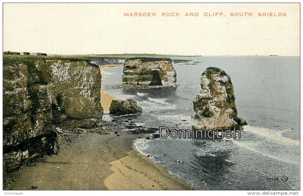 South Shields    Marsden Rock And Cliff    Valentine's Colourtone Series - Autres & Non Classés