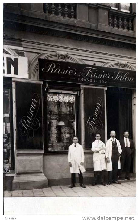 Geschäft In WIEN, Rasier U. Frisier Salon Franz Heinz, Sehr Schöne Seltene Fotokarte 1900? Nicht Gelaufen - Altri & Non Classificati