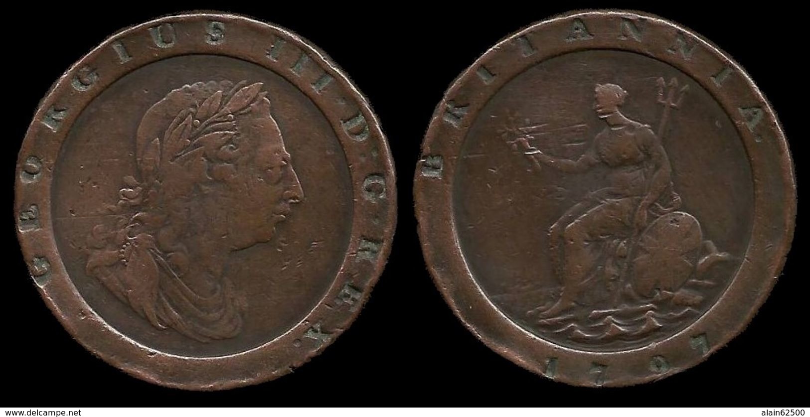 GRANDE - BRETAGNE . GEORGE III . 2 PENCE . 1797 . - D. 2 Pence