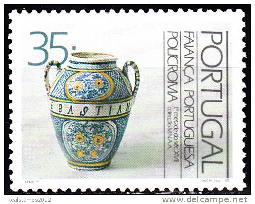 PORTUGAL - 1990,  Faiança Portuguesa (Faiança P. Policroma)  (1.º Grupo)  35.   ** MNH  MUNDIFIL  Nº 1918 - Neufs