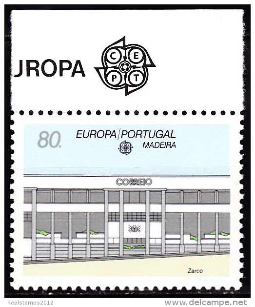 PORTUGAL - 1990,  Europa CEPT - Madeira. Edifícios Do Correio.  80.  ** MNH  MUNDIFIL  Nº 1940 - Nuovi