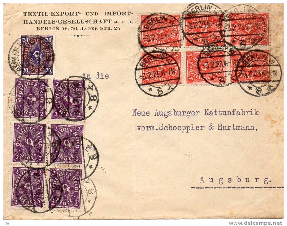 ALLEMAGNE LETTRE INFLATION 1923 - Andere & Zonder Classificatie