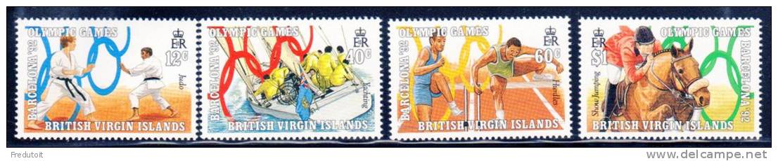 ILES  VIERGES - N° 662/665 **  (1990) J.O BARCELONE - British Virgin Islands