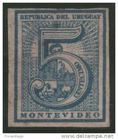 URUGUAY 1866 - Yvert #30a B - MLH * - Uruguay